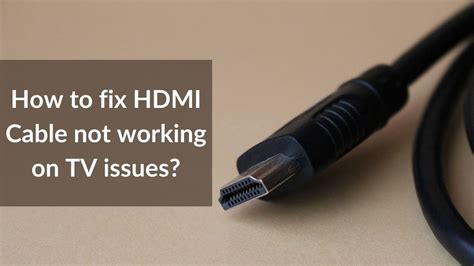 hdmi port not working on tv